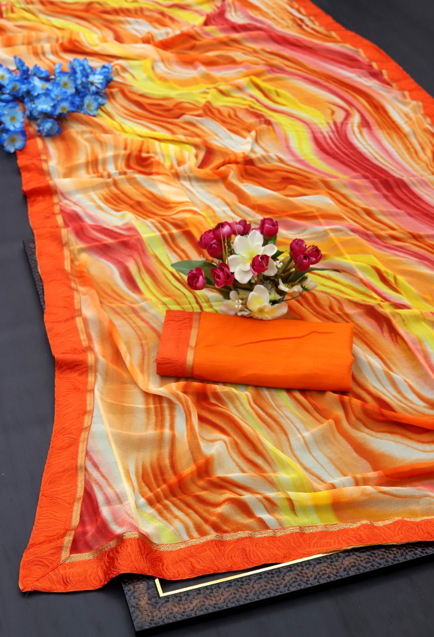 Niharika Print 13 Fancy Designer Casual Wear Georgette Saree Collection